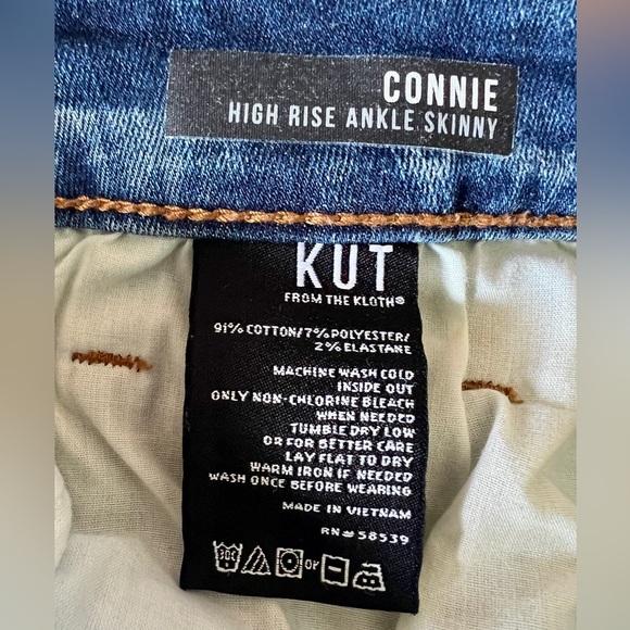KUT from the Kloth Connie High Rise Ankle Skinny Jean - Size 10 (32") - Picture 8 of 11